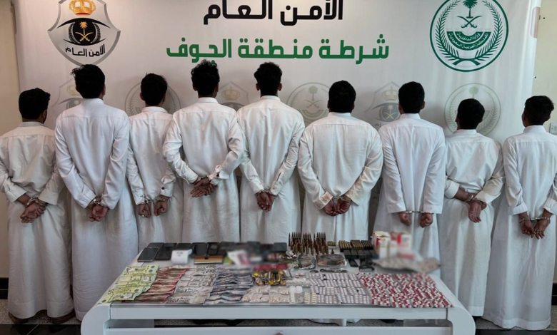 القبض على عصابة لاتخاذهم منزلين وكرين لترويج موادًا مخدرة بمنطقة الجوف