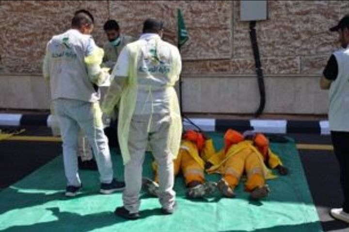صحة حائل .. تتدرب على فرضية تجمع مياه واحتجاز أشخاص في نفق الساعة