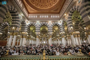 حوالي 6 مليون يصلون بالمسجد النبوي خلال 7 أيام فقط