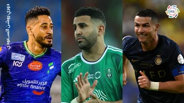 رونالدو ومحرز وباتنا يتصدرون قائمة صانعي الأهداف في دوري روشن