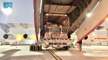 الطائرة الإغاثية الـ 29 لإغاثة غزة تغادر الرياض إلى مطار العريش المصري