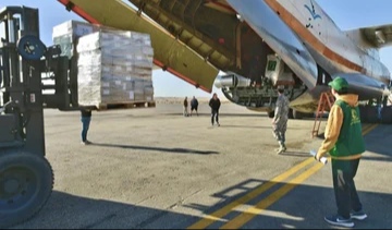 الطائرة الإغاثية السعودية الـ 37 لإغاثة غزة تصل مطار العريش