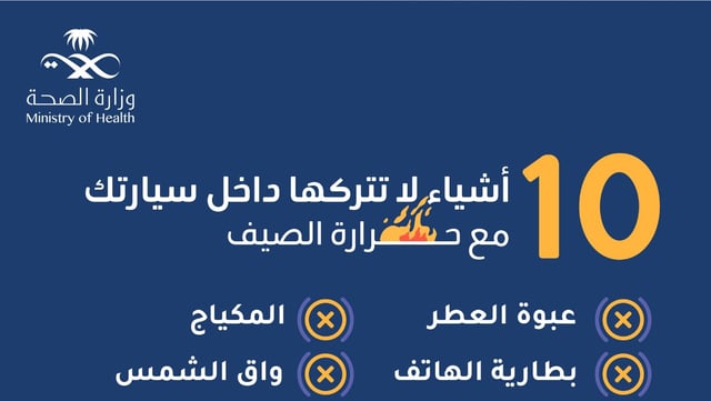 10 أشياء لا تتركها داخل السيارة في حرارة الصيف