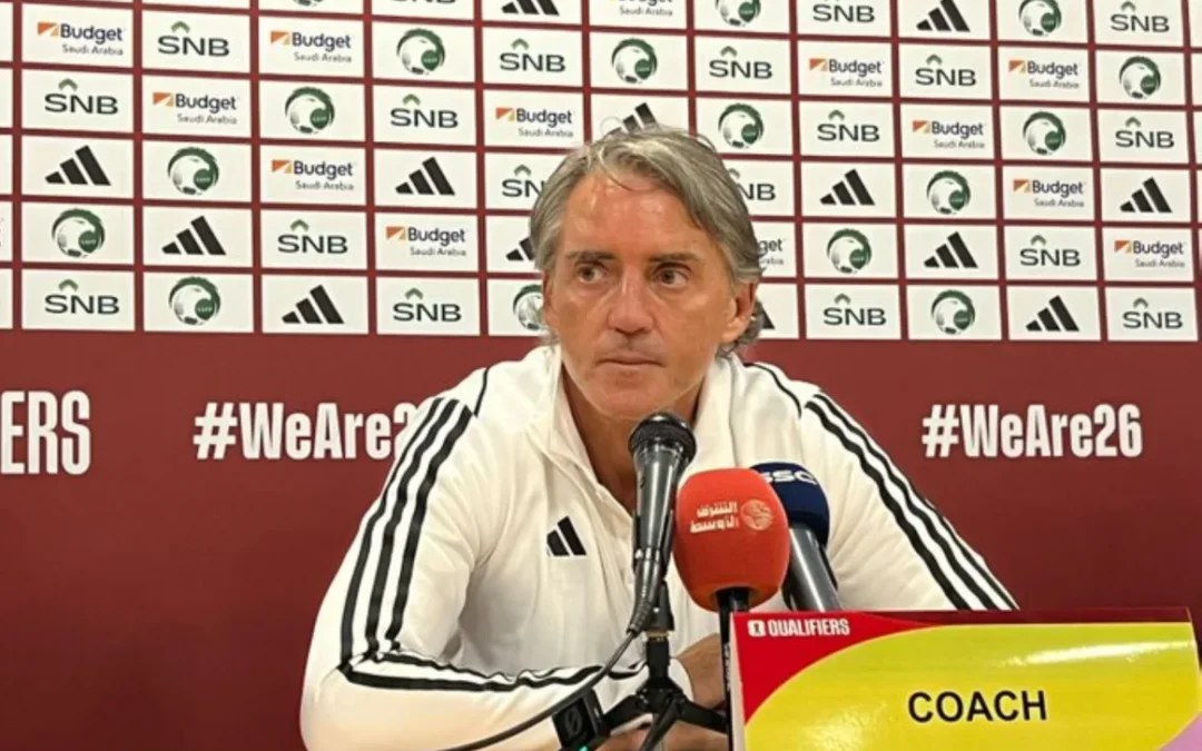 “مانشيني”: نواجه وصيف كأس آسيا الأردن وهدفنا حفظ الصدارة