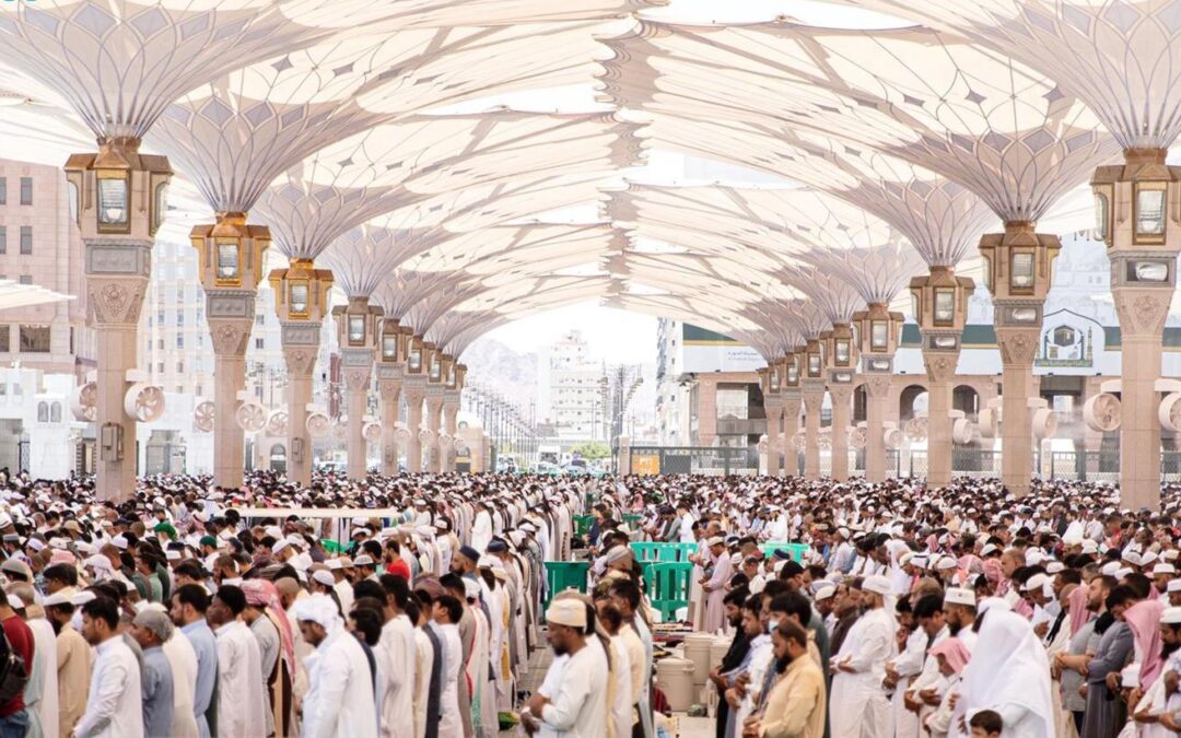 فوق الـ 5 ملايين صلوا في المسجد النبوي خلال الأسبوع الماضي