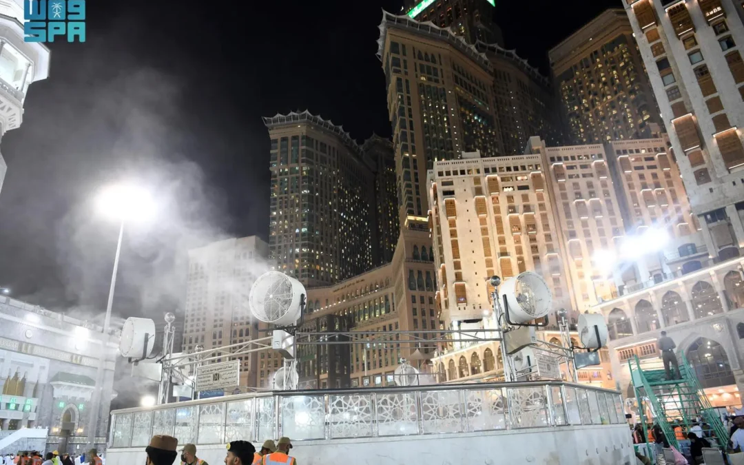منظومة التبريد داخل المسجد الحرام الكبرى في العالم بتنقية 100%