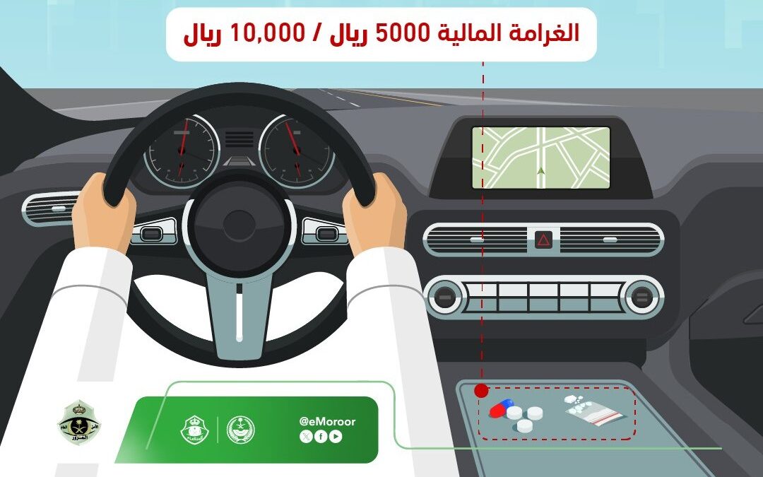 “المرور”: قيادة المركبة تحت تأثير الممنوعات يحرم من “تخفيض الـ50%”