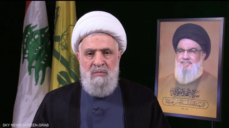 أمين حزب الله الجديد: مستعدون للصمود لأيام وأسابيع وأشهر