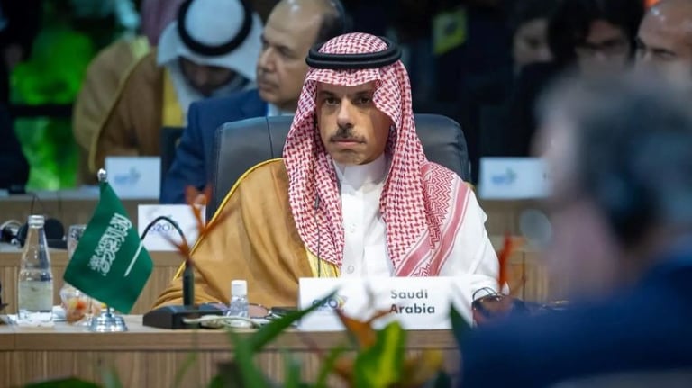 نيابةً عن ولي العهد.. “فيصل بن فرحان” يرأس وفد المملكة في قمة G20 بالبرازيل
