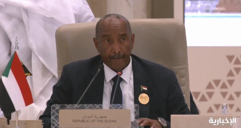 “البرهان”: نطالب المجتمع الدولي بتسريع تنفيذ حل الدولتين ووقف إطلاق النار في غزة