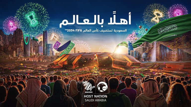 الهيئة السعودية للسياحة تؤكد اعتزازها وفخرها باستضافة المملكة لكأس العالم 2034 وتجدد ترحيبها بالسياح من جميع أنحاء العالم