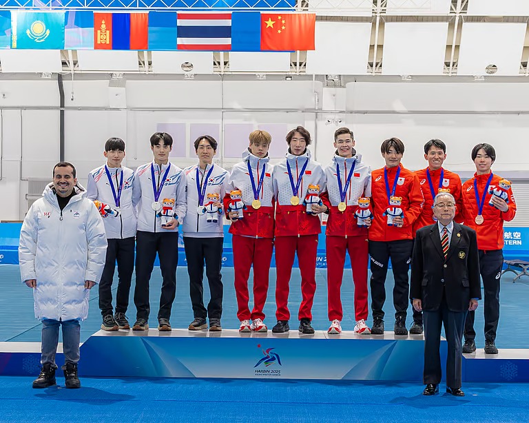 “بن جلوي” يتوج الفائزين في التزلج السريع بدورة الألعاب الآسيوية الشتوية التاسعة “هاربن 2025”