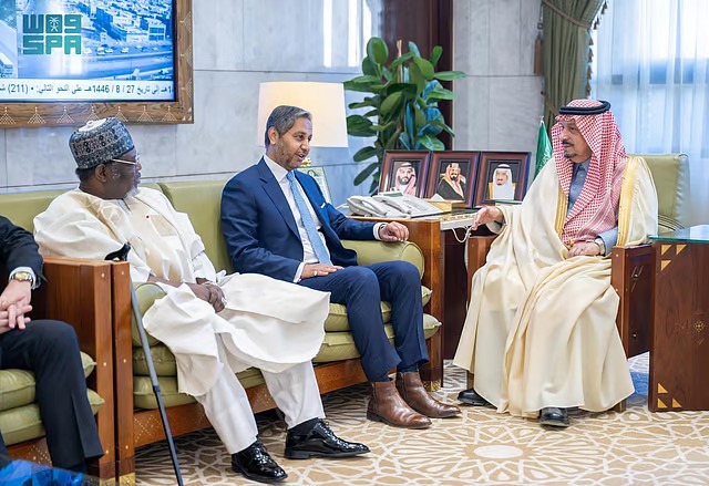 نيابة عن الملك وولي العهد.. أمير الرياض يستقبل عميد السلك الدبلوماسي سفير جيبوتي ورؤساء المجموعات الجغرافية المعتمدين لدى المملكة