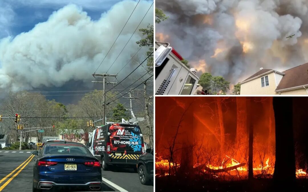إجلاء الآلاف في نيوجيرسي جراء حريق غابات سريع الامتداد
