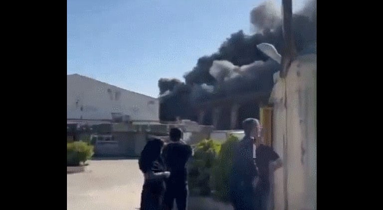 بالفيديو.. اندلاع حريق كبير في مدينة مشهد الإيرانية