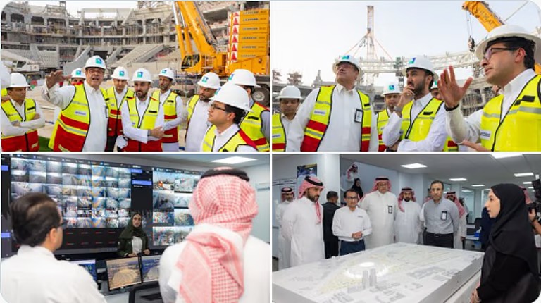 “وزير الرياضة” يتفقد “ملعب أرامكو” في الخبر.. أحد ملاعب كأس العالم 2034