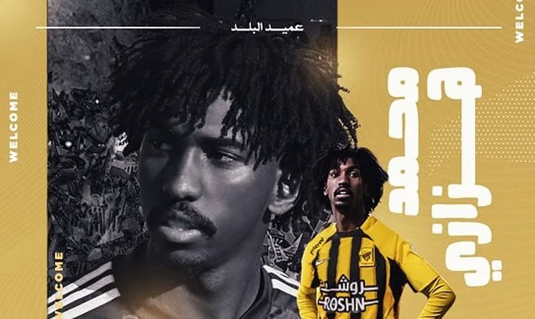 الاتحاد يظفر بخدمات موهبة النصر محمد هزازي لأربعة مواسم