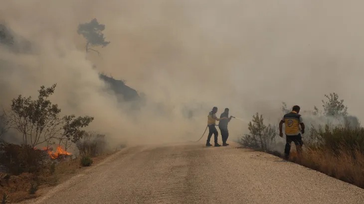 حرائق ضخمة تلتهم ريف اللاذقية لليوم الرابع.. و10 آلاف هكتار تحت اللهب