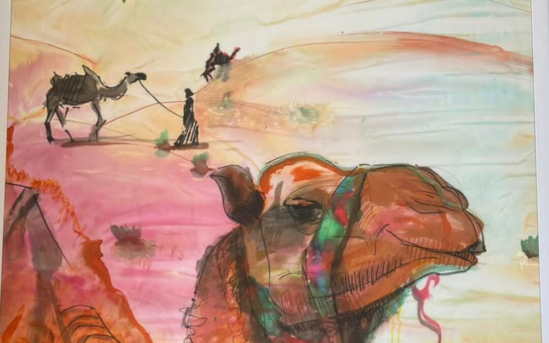 “العلاقة بين الماضي والحاضر”.. لوحة فنية واقعية للأستاذة مطلوبة قربان