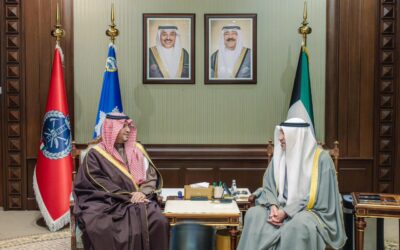 رئيس مجلس الوزراء بالكويت بالإنابة يستقبل الأمير تركي بن محمد بن فهد