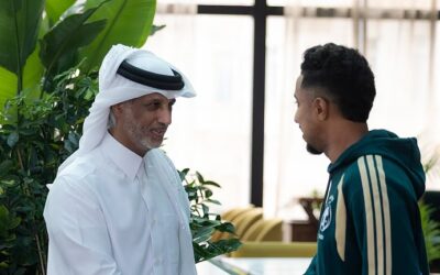 “وزير الرياضة القطري يزور بعثة الأخضر