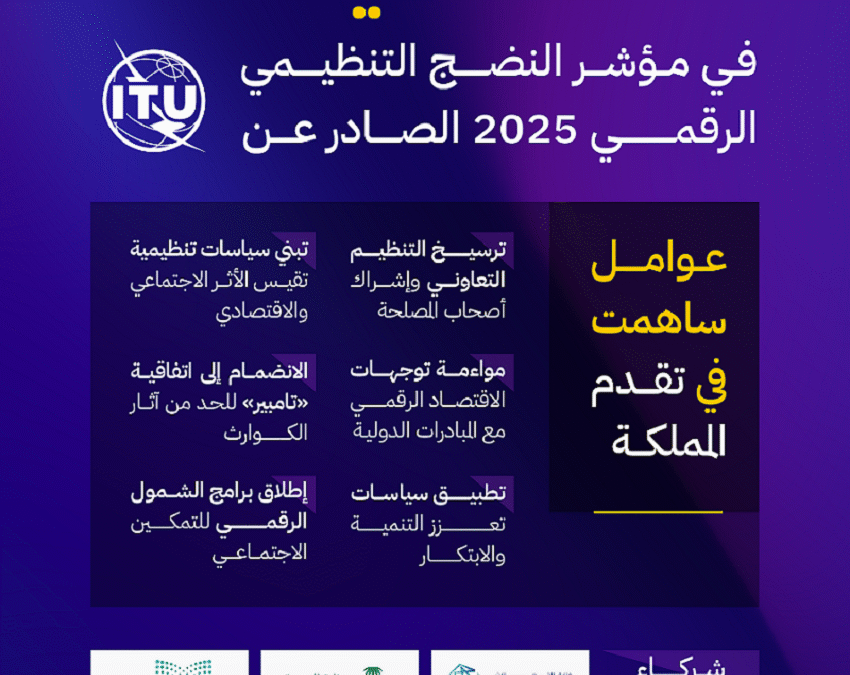 السعودية ثانيًا عالميًا في مؤشر النضج التنظيمي الرقمي 2025