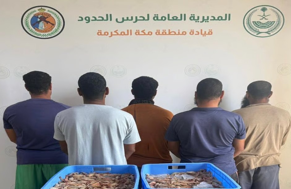 بحوزتهم أسماك مصيدة.. حرس الحدود بالقنفذة يضبط 5 مخالفين يصيدون دون تصريح