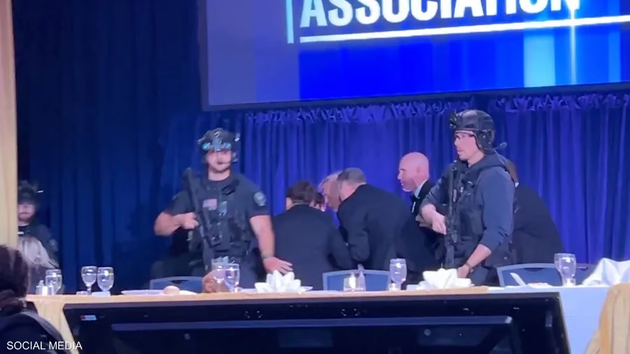 إطلاق نار خلال حفل عشاء مراسلي البيت الأبيض بحضور ترامب