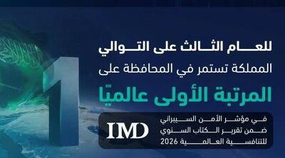 للعام الثالث تواليا.. السعودية تحافظ على المرتبة الأولى عالميًا في “مؤشر الأمن السيبراني”