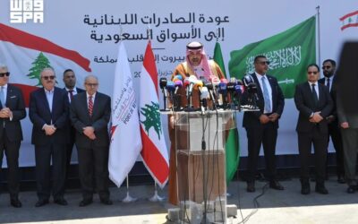 سفير السعودية يُدشّن عودة الصادرات اللبنانية إلى الأسواق السعودية من مرفأ بيروت