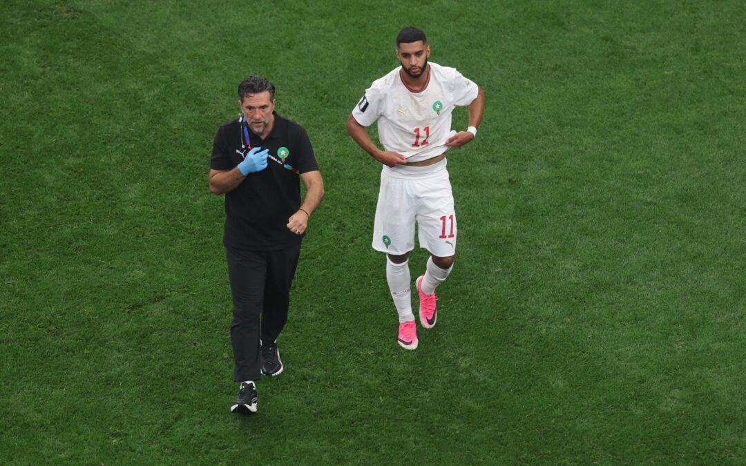 المغربي صيباري يخرج مصابا خلال مواجهة كندا في ثمن النهائي