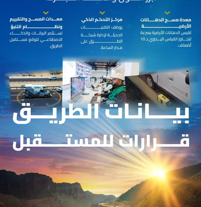 هيئة الطرق توظّف الذكاء الاصطناعي لإدارة شبكة الطرق وصيانتها