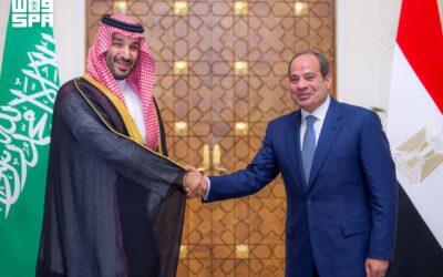ولي العهد يلتقي الرئيس المصري ويعقدان لقاءً ثنائيًا وجلسة مباحثات موسعة