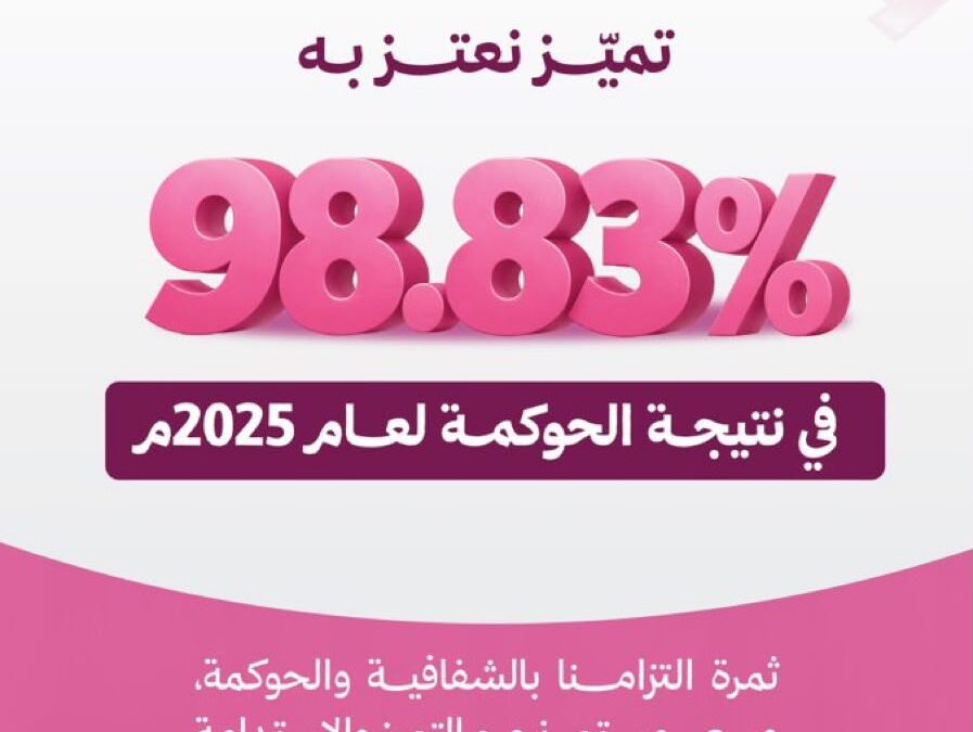 جمعية زهرة تحقق 98.83% في معايير الحوكمة لعام 2025